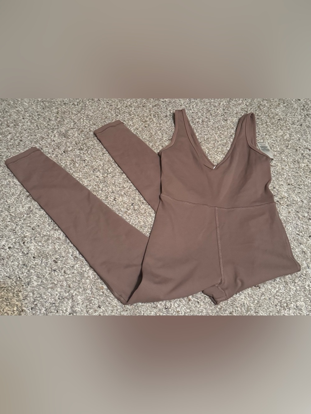 Wilfred Free by Aritzia Athletic Contour Jumpsuit Brown - Picture 1 of 5